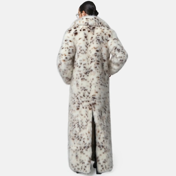 Luxury Brand New Apparis Gabrielle Maxi Coat. S size. Snow Leopard Print. - Picture 15 of 16
